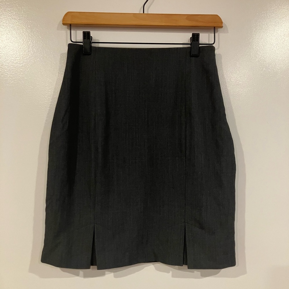 Vintage Mexx Grey Striped Pencil Skirt – Small